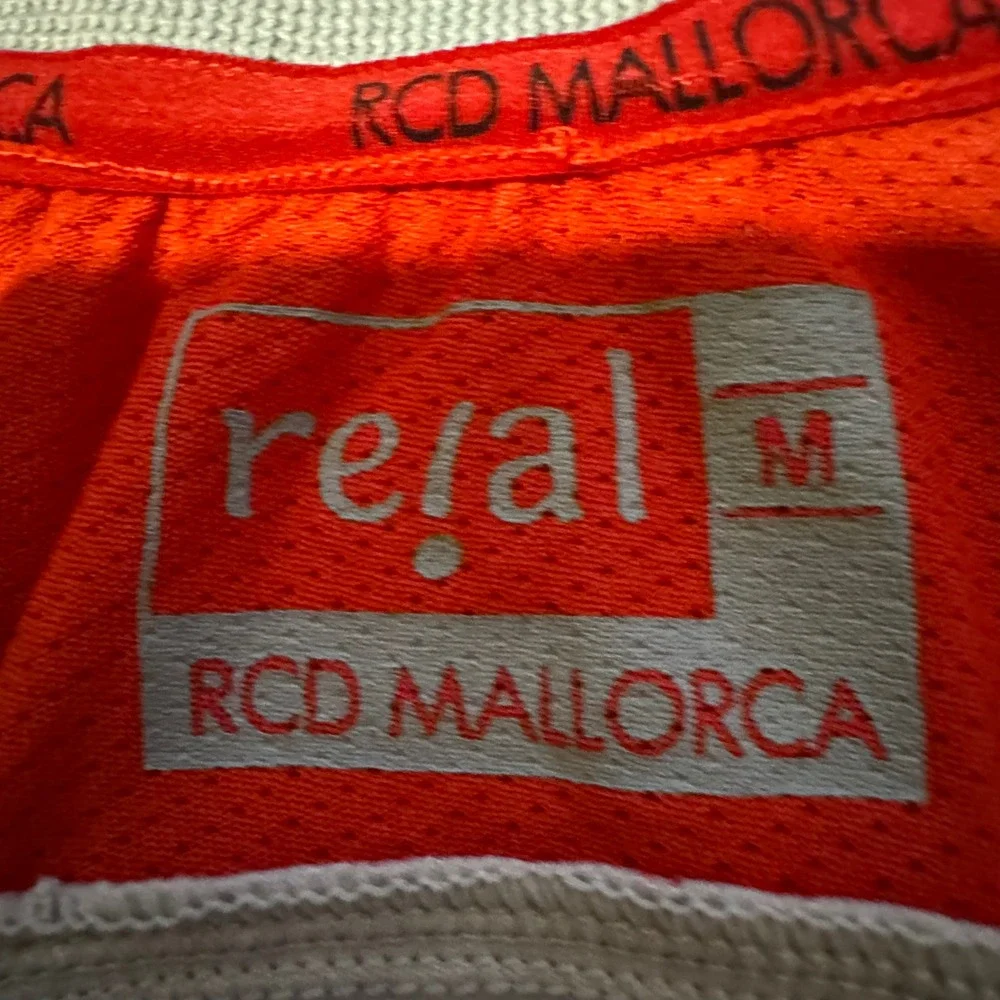 RCD Mallorca 2007-08 Away Jersey Mens Medium Grey Red Real Soccer Shirt La Liga